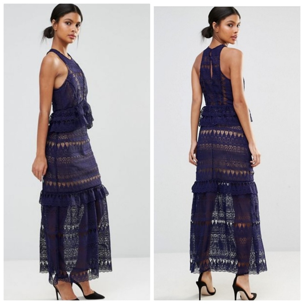 🌺 Self Portrait Maxi Cocktail Prom Dress